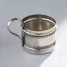 Купить Подстаканник с лаконичным рельефным орнаментом, металл, серебрение, фабрика "Wolska" (Вольска), Польша, Варшава, 1885-1914 гг.
