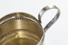 Купить Подстаканник с лаконичным рельефным орнаментом, металл, серебрение, фабрика "Wolska" (Вольска), Польша, Варшава, 1885-1914 гг.