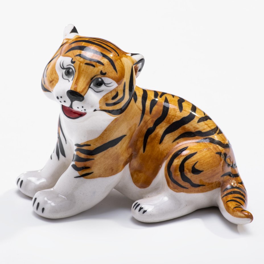 купить Статуэтка "Тигр", фаянс, роспись, Китай, 1980-1990 гг.