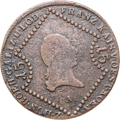 купить Австрия 15 крейцеров (kreuzer) 1807 знак монетного двора "A" - Вена