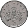 Купить Великобритания 5 пенсов (pence) 1992