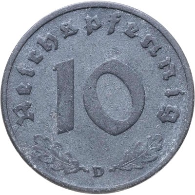 купить Германия, Третий рейх 10 рейхспфеннигов (reichspfennig) 1940, знак монетного двора: "D" - Мюнхен