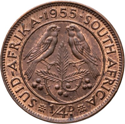 купить ЮАР 1/4 пенни (penny) 1955