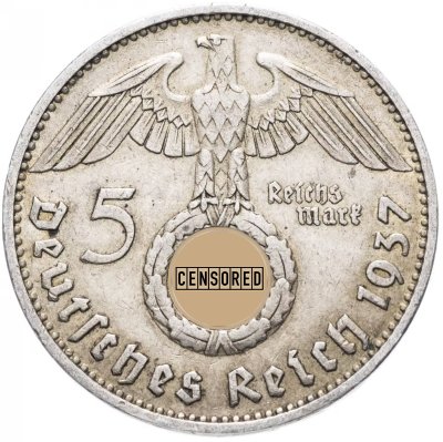 купить Германия (Третий Рейх) 5 рейхсмарок (reichsmark) 1937 "D"