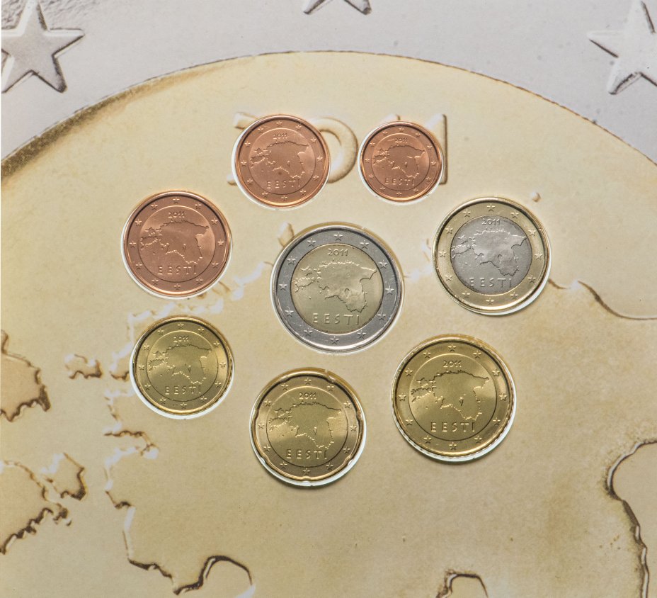 купить Эстония набор из 8 монет 2011 в буклете