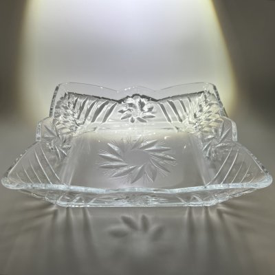 купить Большая фруктовница с цветочным декором, стекло, Россия, 2000-2010 гг.