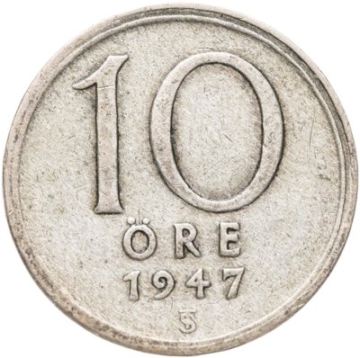 купить Швеция 10 эре (ore) 1947