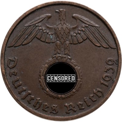 купить Германия (Третий Рейх) 2 рейхспфеннига "В" 1939