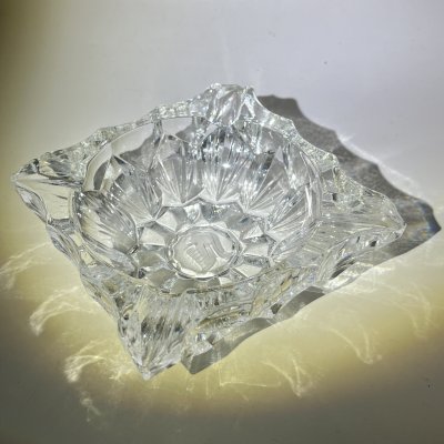 купить Пепельница квадратной формы с геометрическим декором, хрусталь, пресс, Гусевской хрустальный завод (Гусь-Хрустальный), СССР, 1963-1973 гг.