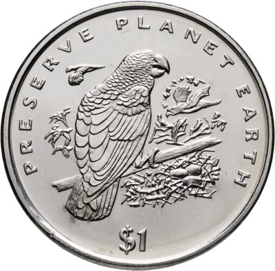 купить Либерия 1 доллар (dollar) 1996 "Сохраним планету Земля - Жако"