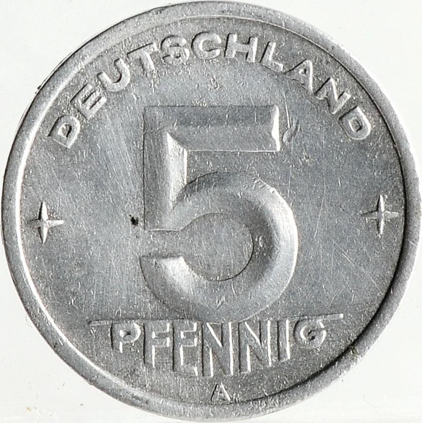 купить Восточная Германия (ГДР) 5 пфеннигов 1948 A