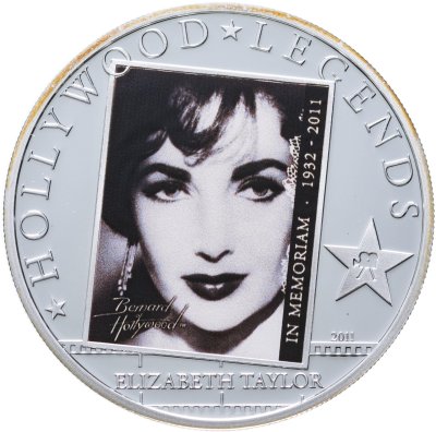 купить Острова Кука 1 доллар (dollar) 2011 "Элизабет Тейлор"