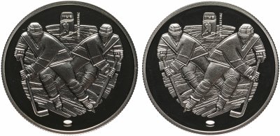 купить Беларусь набор из 2 монет 1 рубль 2012-2013 "Хоккей" Чемпионат мира 2014" Минск-арена, Чижовка-арена"