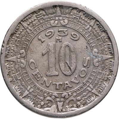 купить Мексика 10 сентаво (centavos) 1939