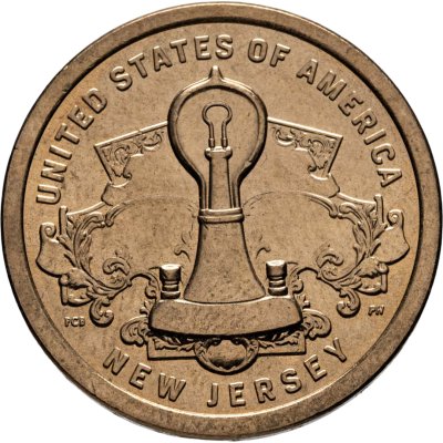 купить США 1 доллар (dollar) 2019 D "Американские инновации - Лампа накаливания Эдисона (Нью Джерси)"