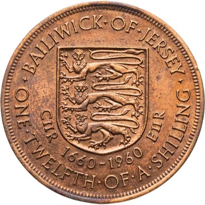 купить Джерси 1/12 шиллинга (shilling) 1960 300 лет вступления на престол короля Карла II