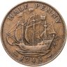 Купить Великобритания 1/2 пенни (penny) 1945
