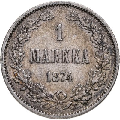 купить 1 марка 1874 S Российская Финляндия