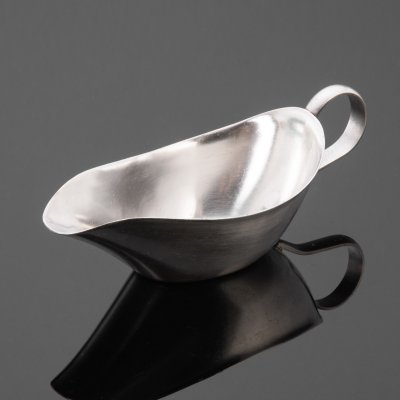 купить Соусник лаконичной формы (винтажный), мНЦ (медь-никель-цинк), серебрение, Кольчугинский завод цветных металлов, СССР, 1970-1990 гг.