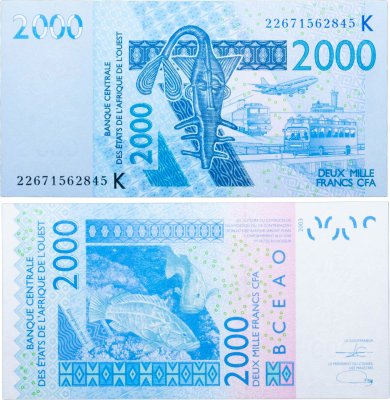 купить Западная Африка 2000 франков 2003 (2022) (Pick 716K) Литера K (Сенегал)