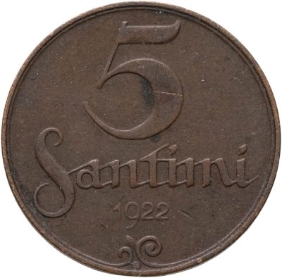 купить Латвия 5 сантимов (santimi) 1922
