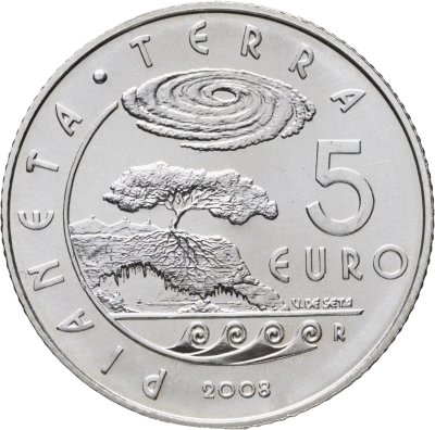 купить Сан-Марино 5 евро (euro) 2008 "Международный год Планеты Земля"