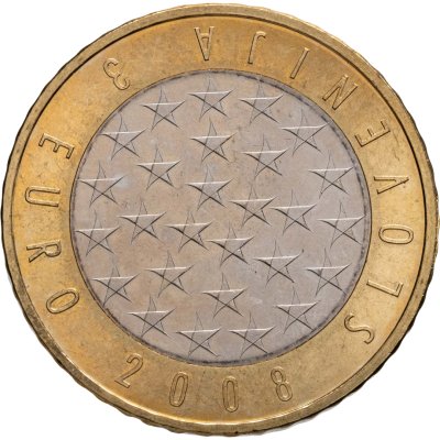 купить Словения 3 euro (евро) 2008 "Председательство Словении в Совете ЕС"