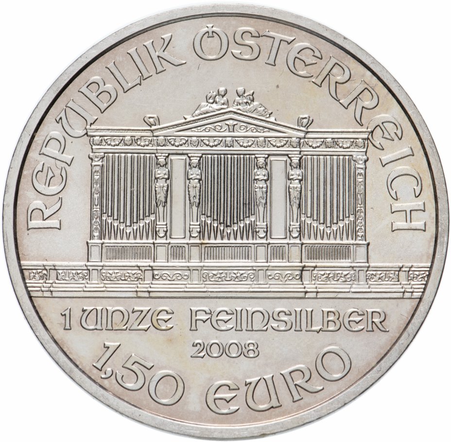 купить Австрия 1,5 евро 2008 "Венский филармонический оркестр"