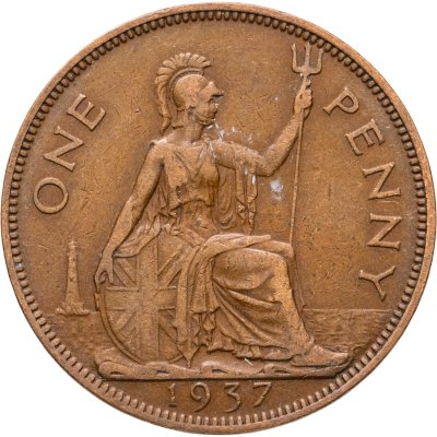 купить Великобритания 1 пенни (penny) 1937