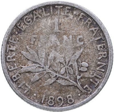 Купить Франция 1 франк (franc) 1898