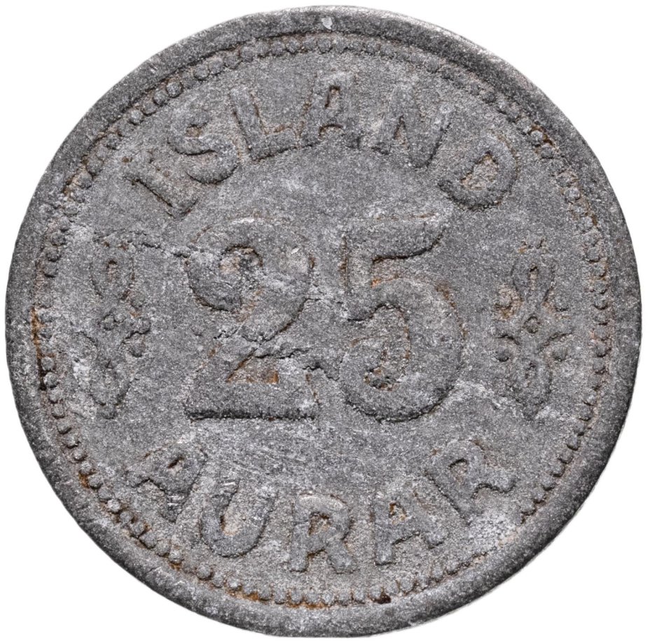 купить Исландия 25 эйре (aurar) 1942