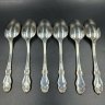 Купить Набор из шести обеденных ложек "Серебряная роза", мНЦ (медь-никель-цинк), Кольчугинский завод цветных металлов, СССР, 1970-1990 гг.