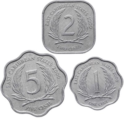 купить Восточные Карибы, набор из 3 монет 2000 года