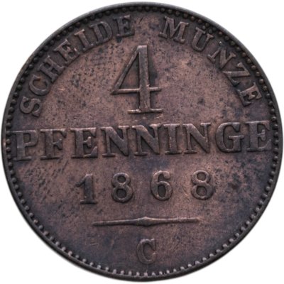купить Пруссия 4 пфеннига (pfennige) 1868 C