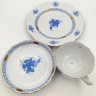Купить Трио чайное, выполненное в фирменном дизайне "Chinese Bouquet" ("Apponyi Blue"), фарфор, роспись, золочение, Herend (Херенд), Венгрия, 1960-1990 гг.