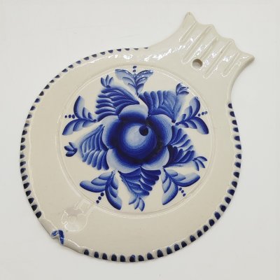 купить Доска с цветочным орнаментом, фарфор, роспись, Речицкий фарфоровый завод (Гжель), Россия, 1981-2011 гг.