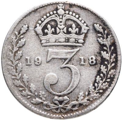 купить Великобритания 3 пенса (pence) 1918 Георг V