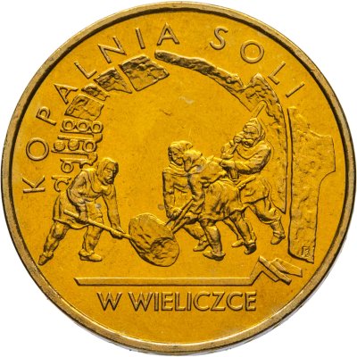 купить Польша 2 злотых (zlotе) 2001 Памятники Польши - Соляная шахта в Величке