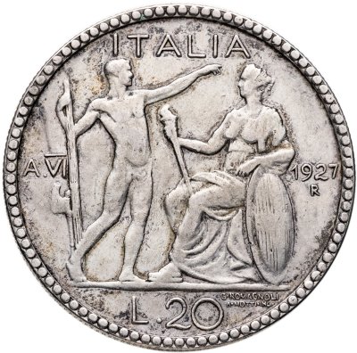 купить Италия 20 лир 1927