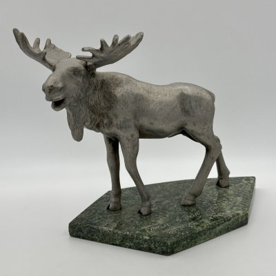 купить Статуэтка "Лось", металл, камень, СССР, 1960-1980 гг.