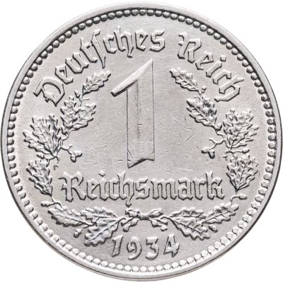 купить Германия, Третий рейх 1 рейхсмарка 1934 F