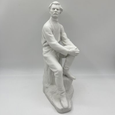 купить Статуэтка "Максим Горький", автор В.Г. Стамов, бисквит, Ленинградский фарфоровый завод (ЛФЗ), СССР, 1950-1960 гг.