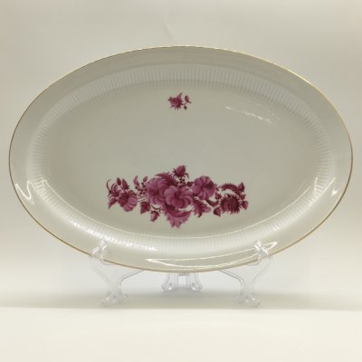 купить Блюдо сервировочное с цветочным декором, фарфор, деколь, золочение, Colditz (Кольдиц), ГДР, 1980-1990 гг.