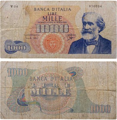 купить Италия 1000 лир 1962 "Джузеппе Верди"