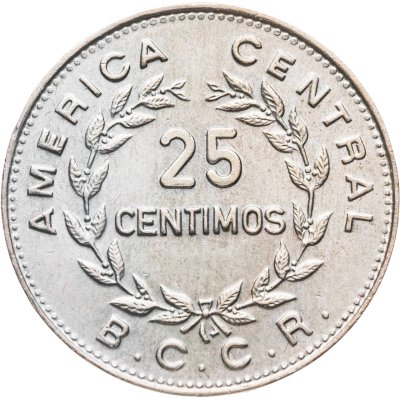 купить Коста-Рика 25 сентимо (centimos) 1972