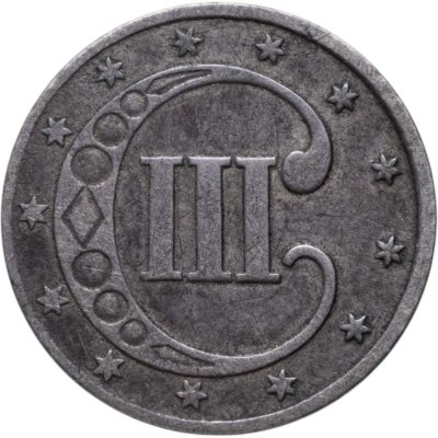 купить США 3 цента 1853