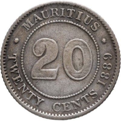 купить Маврикий 20 центов (cents) 1889