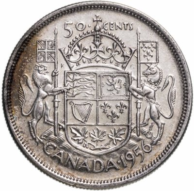 Купить Канада 50 центов (cents) 1956