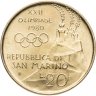 Купить Сан-Марино 20 лир (lire) 1980   "XXII летние Олимпийские Игры, Москва 1980"