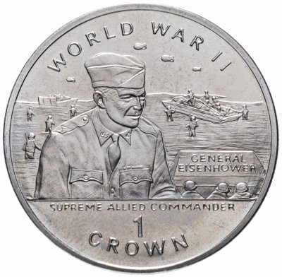 купить Гибралтар 1 крона 1994 "Вторая Мировая война. Эйзенхауэр"